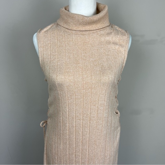 BY ANTHROPOLOGIE LACE UP MAXI TURTLENECK SWEATER TANK SIZE SMALL - Picture 6 of 11